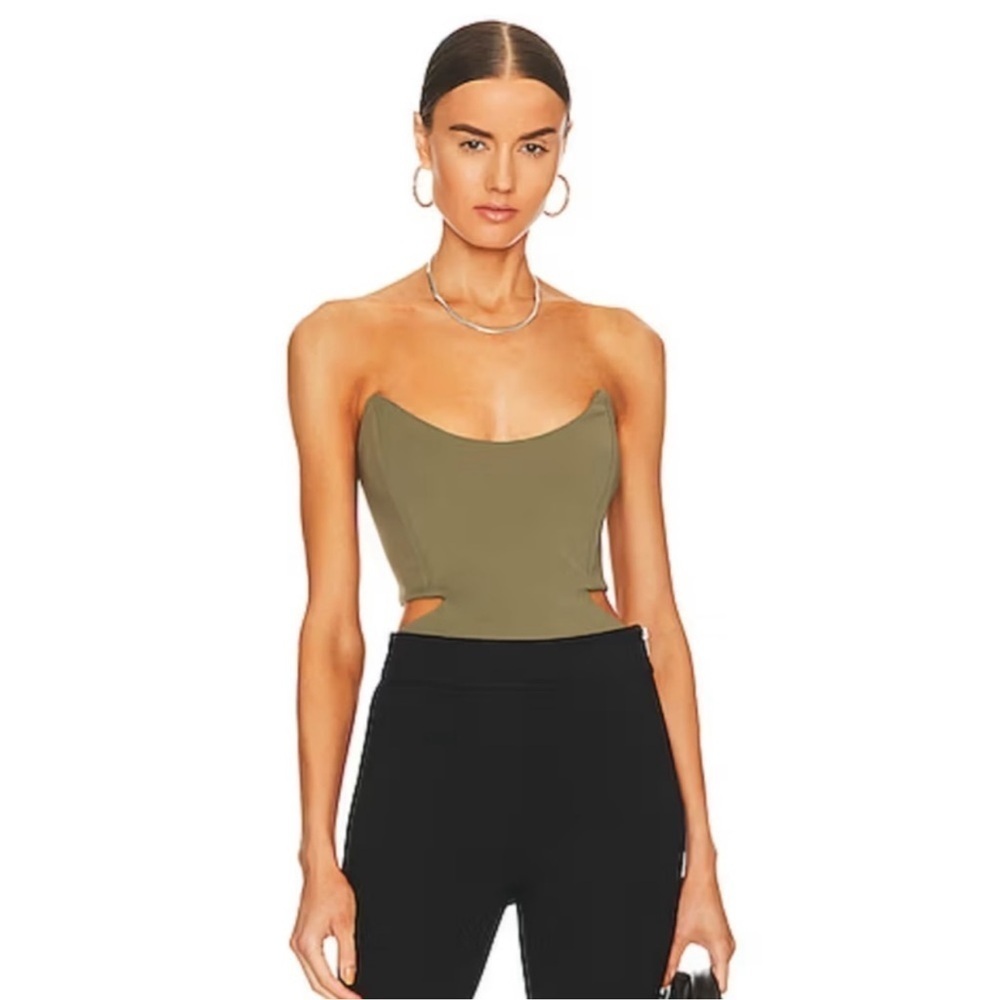 Mother of All Hamera corset bodysuit in Olive Green M NWT